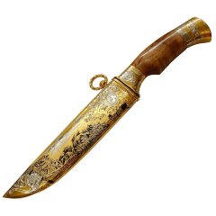 Сувенирный нож «Медведь» на подставке с резной фигуркой