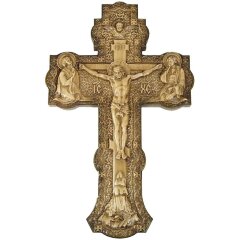 Резной крест «Распятье» из массива дерева