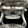 Икорница серебряная 925 пробы «Нептун с осетрами» (в наборе сервировочная ложка)