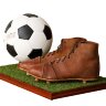 Спортивный сувенир «Мехико World Cup 1970» (мяч, бутсы) на подставке с газоном