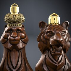 Сувенирные фигурки из дерева «Шахматные Тигры»