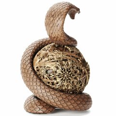 Настольные часы с фигуркой «Змея» — символ Нового 2025 года