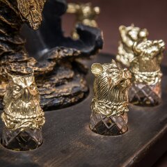 Подставка для бутылки «Орёл» с рюмками перевёртышами