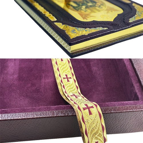 Подарочная книга «Святые покровители Земли Русской в миниатюрах палеха» (складень)