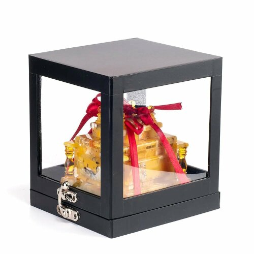 Подарочная шкатулка «Король» из натурального янтаря