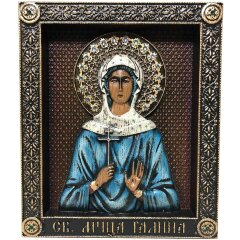 Именная икона «Мученица Галина Коринфская» с кристаллами Сваровски