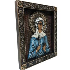 Именная икона «Мученица Галина Коринфская» с кристаллами Сваровски