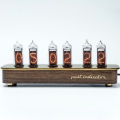 Латунные ламповые часы «HANDMADE» с золотым покрытием из массива ореха