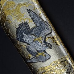 Подарочный нож «Сокол» с рукоятью в виде головы птицы в подарок охотнику