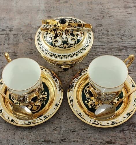 Кофейный набор «Дуэт» с агатами