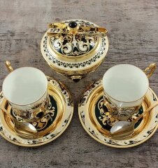 Кофейный набор «Дуэт» с агатами