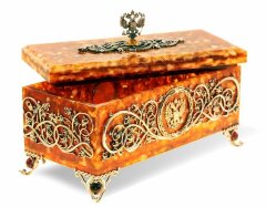 Шкатулка ларец из янтаря «Державный»