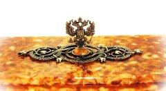 Шкатулка ларец из янтаря «Державный»