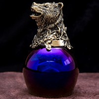 Подарочная стопка перевёртыш «Медведь» цвета фуксия