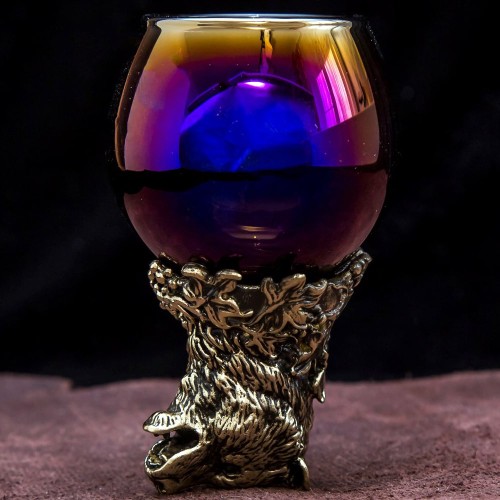 Подарочная стопка перевёртыш «Медведь» цвета фуксия