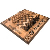 Деревянные шахматы с нардами «Олень»