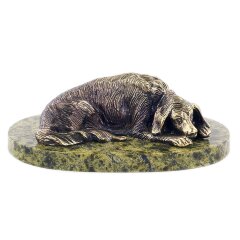 Бронзовая статуэтка охотничьей собаки «Лопоухий кавалер»