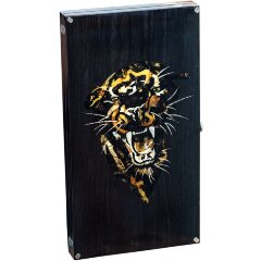 Подарочные нарды «Пантера» из морёного дуба и янтаря