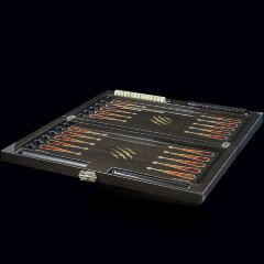 Подарочные нарды «Пантера» из морёного дуба и янтаря