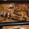 Подарочный набор для пикника «Хозяин леса» в кожаном чемодане