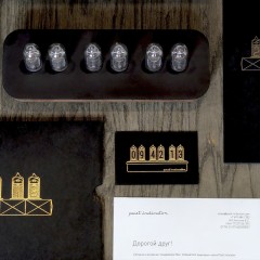 Ламповые часы «BLACK» (советские индикаторные лампы) 