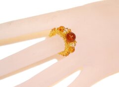 Кольцо из янтаря «Огонёк»