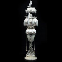 Серебряный корабль «Жемчужина» из морской раковины NAUTILUS