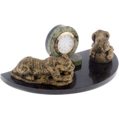 Настольные часы ручной работы «Два тигрёнка» — как символ 2022 года и новогодний сувенир