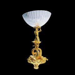 Серебряная ваза с позолотой «Тритон» для фруктов