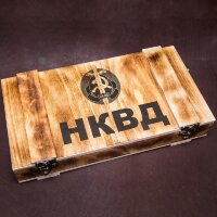 Походный набор для пикника «НКВД» в деревянном кейсе