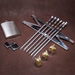 Походный набор для пикника «НКВД» в деревянном кейсе