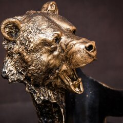 Подставка для бутылки «Медведь» с рюмками перевёртышами