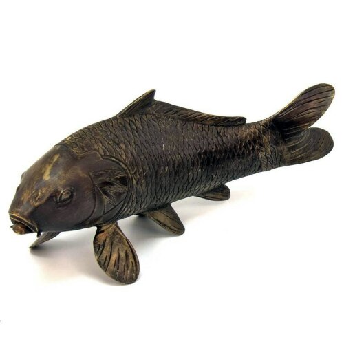 Большая бронзовая статуэтка рыбы «Сазан» в подарок рыбаку