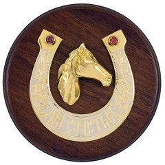 Настенное панно с подковой «Лошадка на счастье» на дереве в подарок друзьям