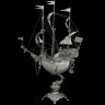 Серебряный корабль «Орион» из морской раковины наутилус