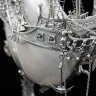 Серебряный корабль «Орион» из морской раковины наутилус