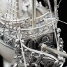 Серебряный корабль «Орион» из морской раковины наутилус