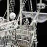 Серебряный корабль «Орион» из морской раковины наутилус
