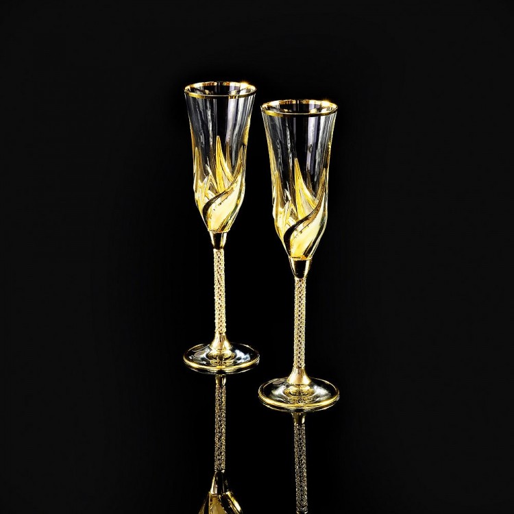 Хрустальные фужеры для шампанского «DELIZIA»