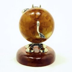 Сувенирная статуэтка из янтаря «Корова»