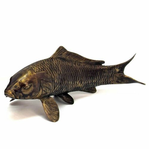 Бронзовая фигурка рыбы «Сазан» в подарок рыбаку