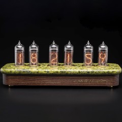 Ламповые часы «Змеевик» на газоразрядных индикаторах из коллекции Горные породы