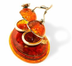 Янтарная шкатулка «Вишенки» в подарок девушке