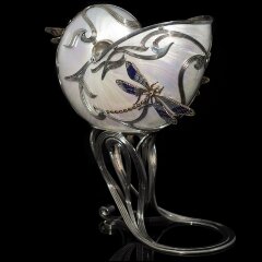 Серебряный кубок «Весна» из морской раковины Nautilus