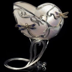Серебряный кубок «Весна» из морской раковины Nautilus