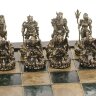 Шахматный ларец «Воины мифов» с бронзовыми фигурами