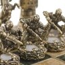 Шахматный ларец «Воины мифов» с бронзовыми фигурами