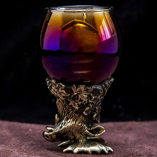 Подарочная стопка перевёртыш «Лось» цвета фуксия