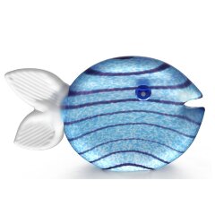 Большое подарочное пресс-папье из художественного стекла «Рыба голубая»