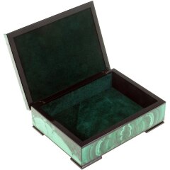 Большая малахитовая шкатулка для украшений «Клеопатра»